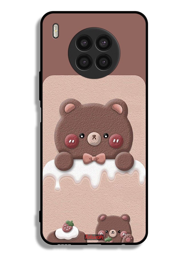Tolwak Huawei nova 8i Protective Case Cover Bear Strawberry - Image 2