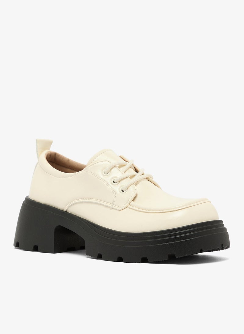 Ginger Platform Chunky Lace Up Monk Shoes - Image 1