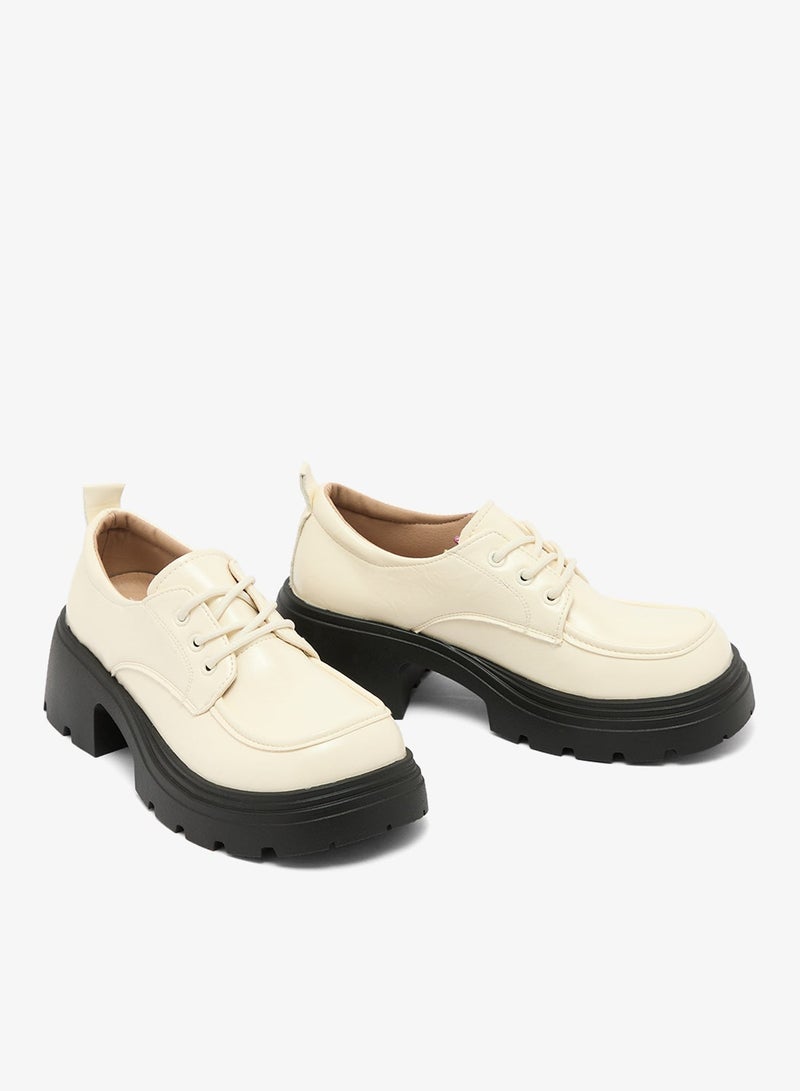 Ginger Platform Chunky Lace Up Monk Shoes - Image 3