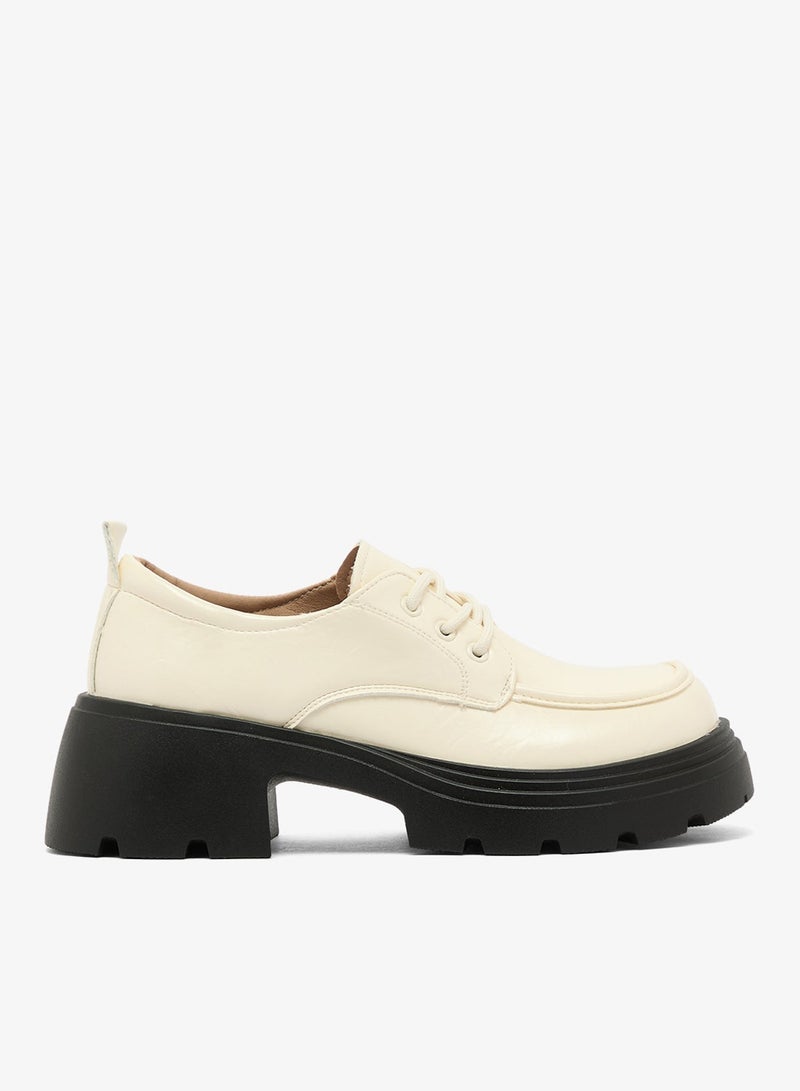 Ginger Platform Chunky Lace Up Monk Shoes - Image 4