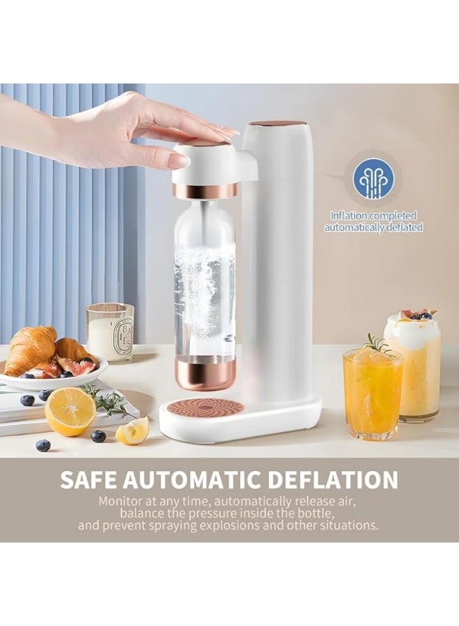 M MIAOYAN Sparkling water maker, household soda water maker, soda water maker, carbonation device for 1-liter PET bottles, sparkling water maker compatible with 60-liter carbon dioxide carbonator (not included). - Image 5
