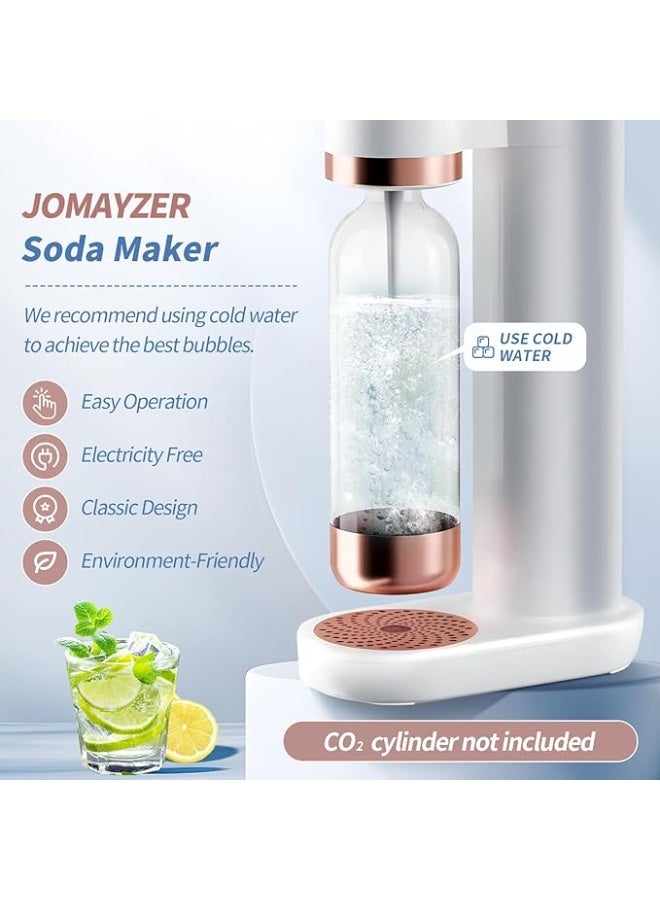 M MIAOYAN Sparkling water maker, household soda water maker, soda water maker, carbonation device for 1-liter PET bottles, sparkling water maker compatible with 60-liter carbon dioxide carbonator (not included). - Image 3