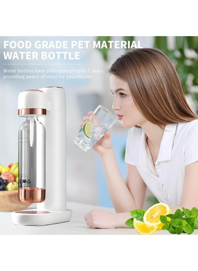 M MIAOYAN Sparkling water maker, household soda water maker, soda water maker, carbonation device for 1-liter PET bottles, sparkling water maker compatible with 60-liter carbon dioxide carbonator (not included). - Image 4