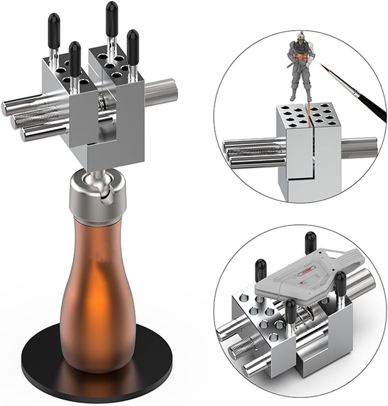 Heavy Duty Aluminum Universally Swivels Vise Clamp with Ergonomic Spring Mechanism for Hobbyists 360°Swivels Design Spring Loaded Quickly Release Model Vise - Image 3