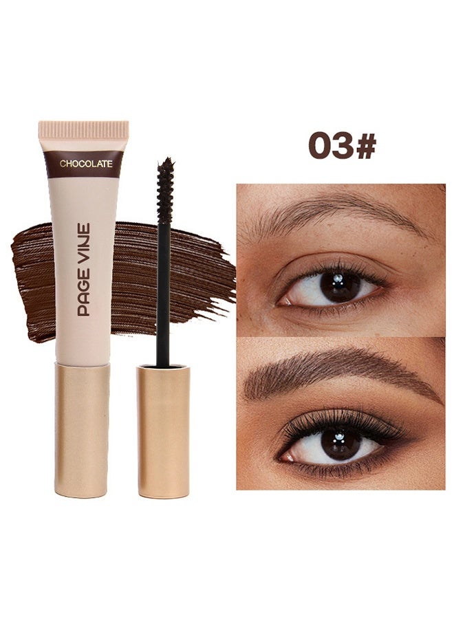 PAGE VINE Tinted Brow Gel,Brow Fast Sculpt,Waterproof, Transfer-proof, Brush to Fill in Eyebrows and Cover Gray Hairs - Cruelty Free #03 - Image 1
