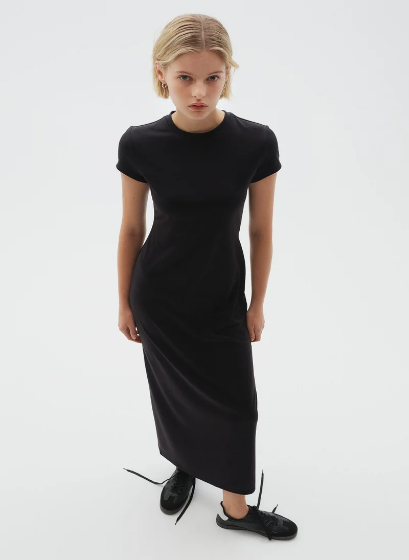 lulus reinette black midi dress Rachel Knit Midi Dress - Elliatt main image 0