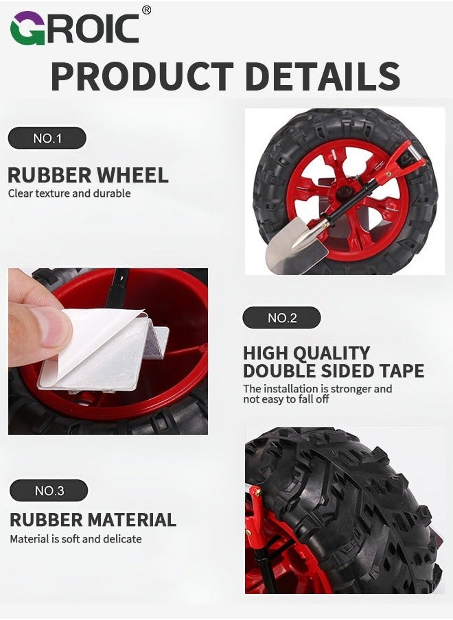 GROIC 3D Car Roof Decoration, Funny Bumper Decoration Small Spare Tire Trunk Mini Antenna Off-Road Creative Exterior Supplies Cool  - Image 3