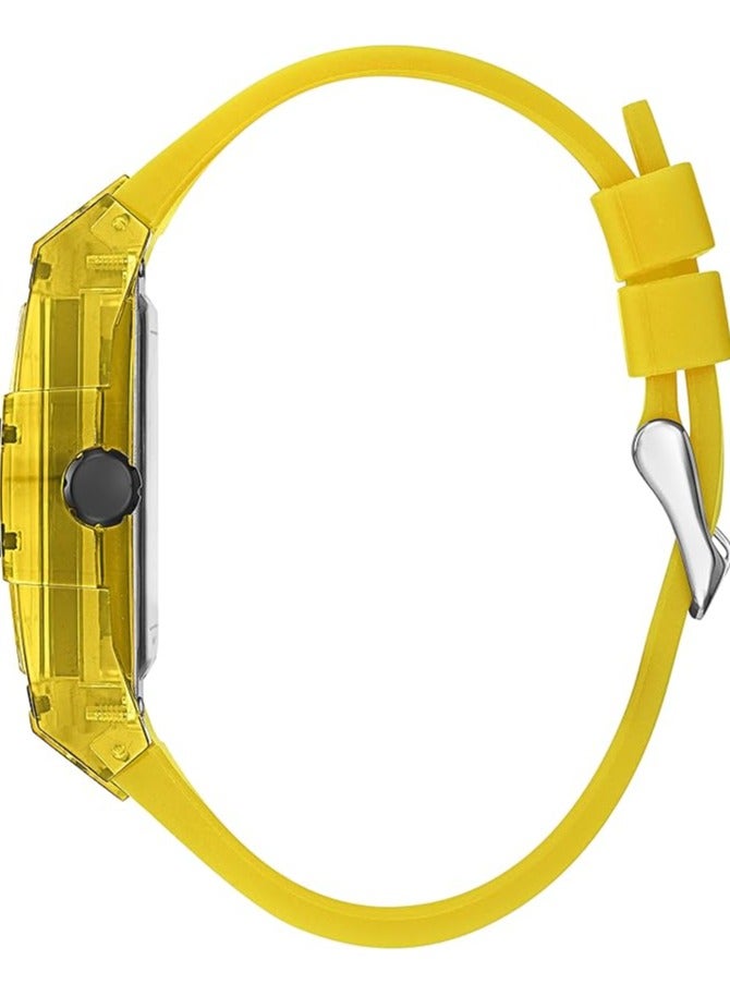 GUESS Men's Trend Casual Tonneau Diamond 43mm Watch – Black Dial Stainless Steel Case & Bracelet - Image 2