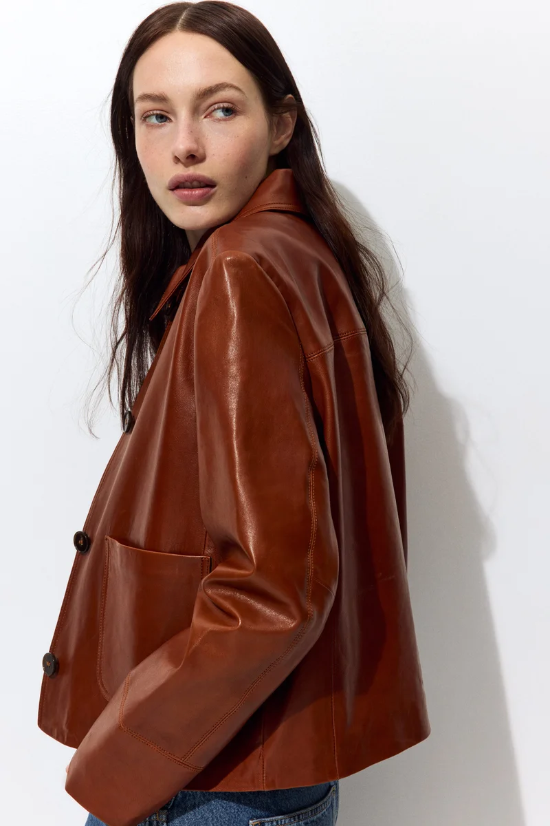 H&M  Real Leather jacket for Women | Best Price UAE