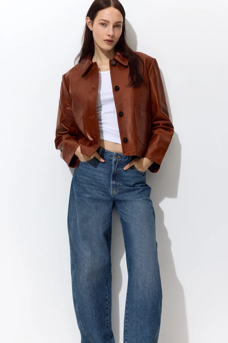 H&M  Real Leather jacket for Women | Best Price UAE