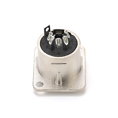 GDQLCNXB XLR Female Jack 5 Pin Panel Mount Jacks XLR Female Socket Connector 4Pcs - Image 2