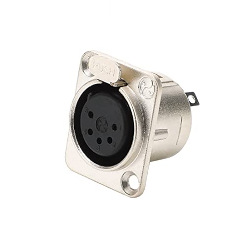 GDQLCNXB XLR Female Jack 5 Pin Panel Mount Jacks XLR Female Socket Connector 4Pcs - Image 4