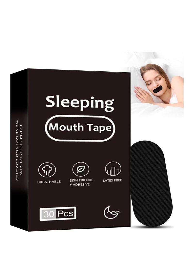 Sleeping Mask 30 Pack Sleep Strips,Yakiter Sleep Tape, Mouth Tape for Sleeping Specially Designed for Lip Contact,Mouth Sleep Tape for Improved Nasal Breathing and Reduced Snoring- Stop Snoring Aids for Women  Men - Image 1