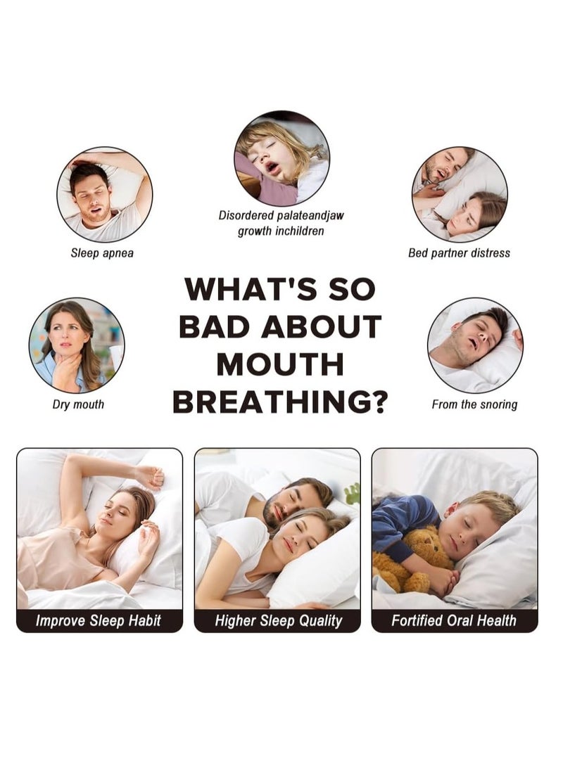 Sleeping Mask 30 Pack Sleep Strips,Yakiter Sleep Tape, Mouth Tape for Sleeping Specially Designed for Lip Contact,Mouth Sleep Tape for Improved Nasal Breathing and Reduced Snoring- Stop Snoring Aids for Women  Men - Image 2