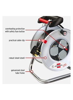 Brennenstuhl Brennenstuhl Garant 50 m steel cable reel, 3-way BS, (rust-proof sheet steel, ergonomic handle), Made in Germany  - Image 3