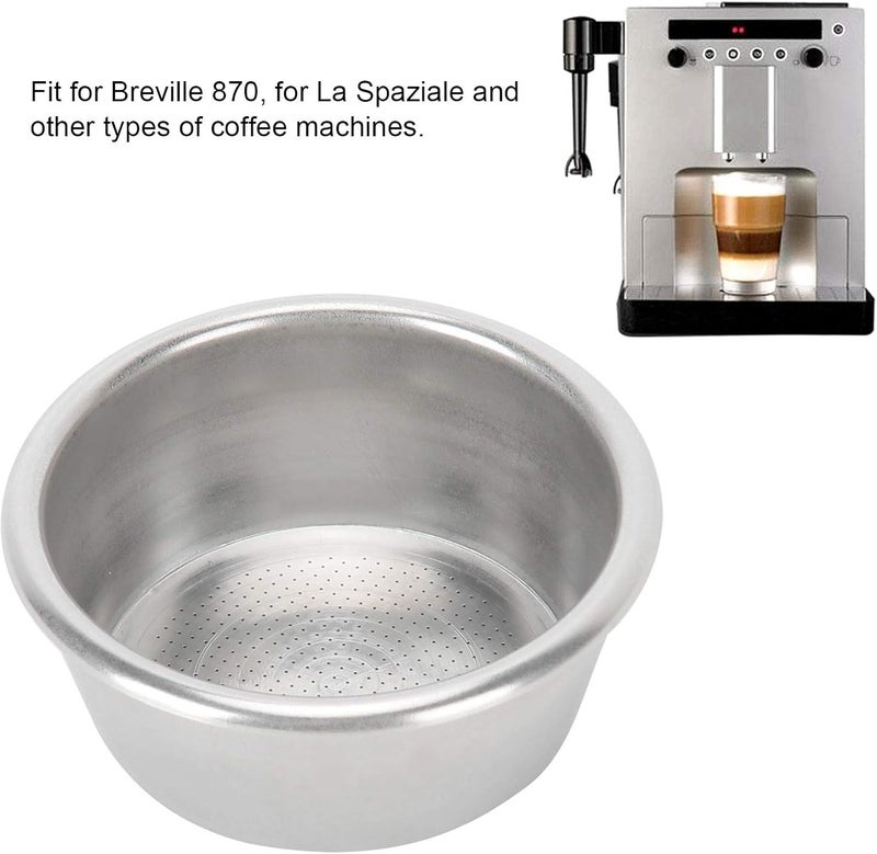 comfrt Replacement Portafilter Basket, Stainless Steel 53mm Non Pressurized Coffee Strainer Basket for Esspesso Machines Portafilter - Image 3