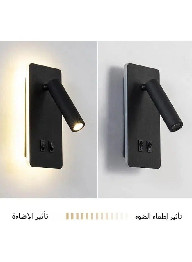 عام فندق الحد الأدنى LED الجدار ضوء السرير القراءة الخفيفة LED ممر غرفة نوم الجدار الخفيفة 3000K أضواء قابلة للتعديل - Image 2