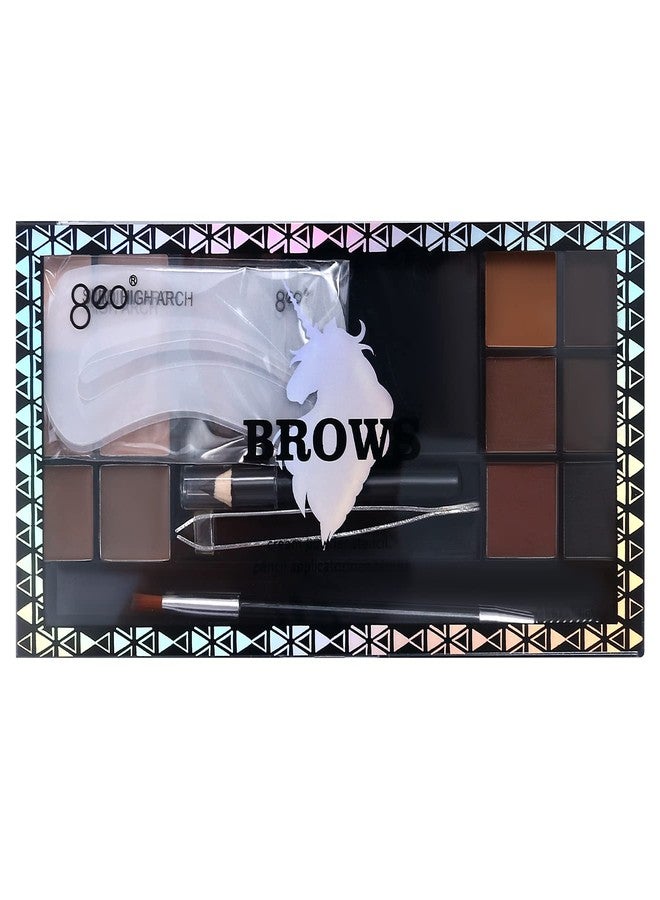 Vtrem 12 Colors Brow Contour Kit Eyebrow Makeup Palette Set, Eyebrow Powder, Eyebrow Pencil, Eyebrow Brush Set Perfect for Shadows and Eye Shadows Christmas Gifts - Image 1