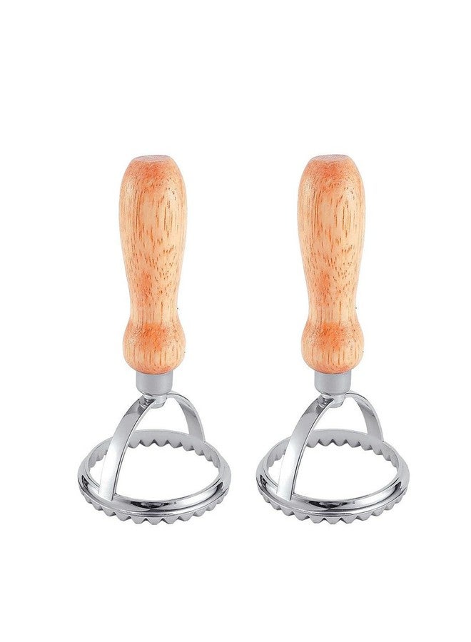 Peenbbop 2 PCS Cookie Stamps Professional Christmas Cookie Cutter Cookie Press Circular Wooden Cookie Molds Baking Tools for Kitchen,DIY Homemade Cookies - Image 1