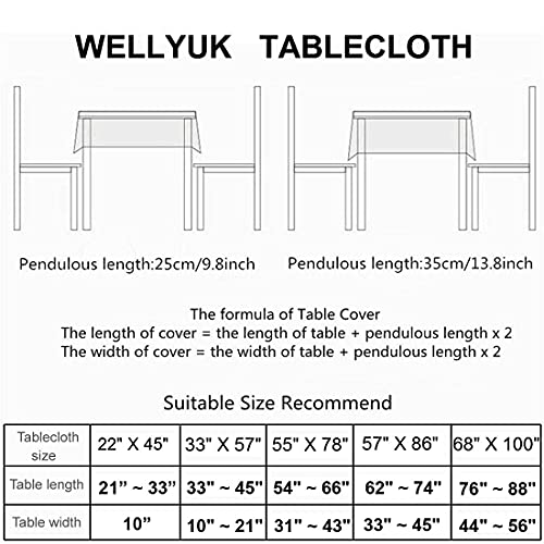WELLYUK 33 Inch X 57 Inch Oblong Vintage Embroidered Brown Flower Classic Lace Tablecloth, Elegant Dining Room Home Decor Rectangular Table Cloth - Image 2