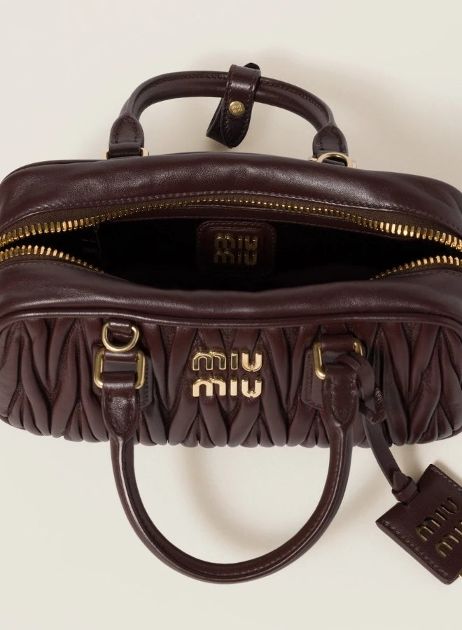 MIU Small Arcadie Top Handle Bag in Matelassé Nappa Leather Crossbody Shoulder  - Image 4