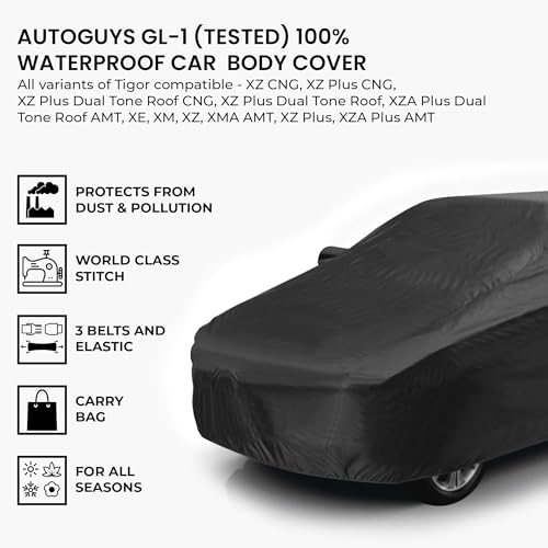 AutoGuys Car Cover Waterproof GL-I for Tata Tigor [Year 2017 Onwards] - Tigor Car Cover Dust & UV Protection Tigor Car Body Cover with Mirror Pocket Soft Cotton Lining - Image 3
