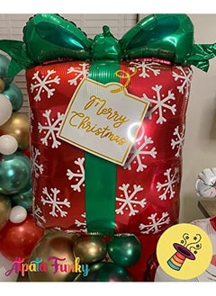 Atpata Funky Atpata Funky Christmas Present shape Foil Balloons (Set of5)  - Image 3