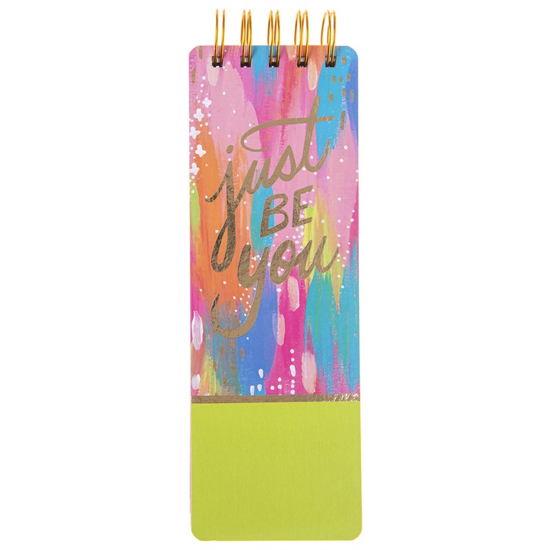 Graphique Reporter Journal, Brush Strokes Design, Embellished Gold Foil Portable Notebook, 150 Lined Sheets, 3" x 8.75" - Perfect for Note Taking, List Making and Much More - Image 1