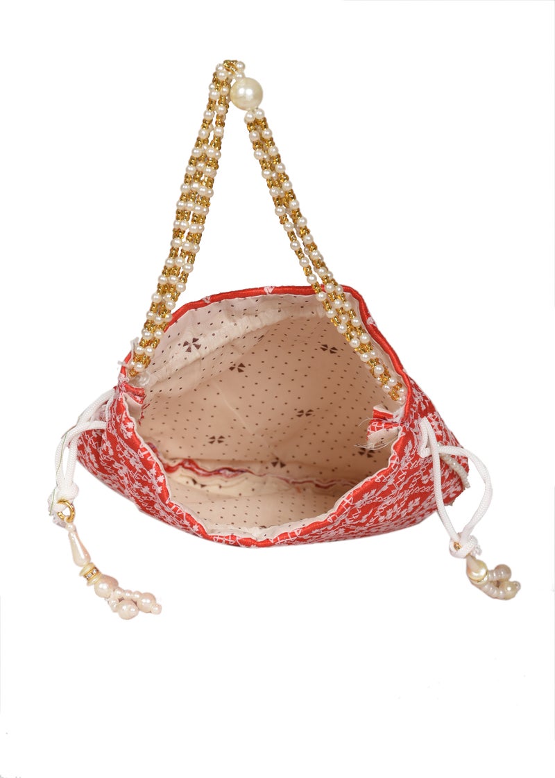 SuneshCreation Ethnic Potli Handbag, Pink, Free Size for Women - Image 2