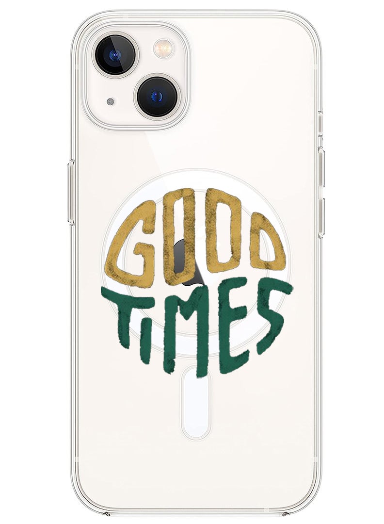 Theodor Magnetic Case for iPhone 13 6.1-inch Compatible with MagSafe Wireless Charging, Shockproof Phone Bumper Cover Good times copy - Image 1