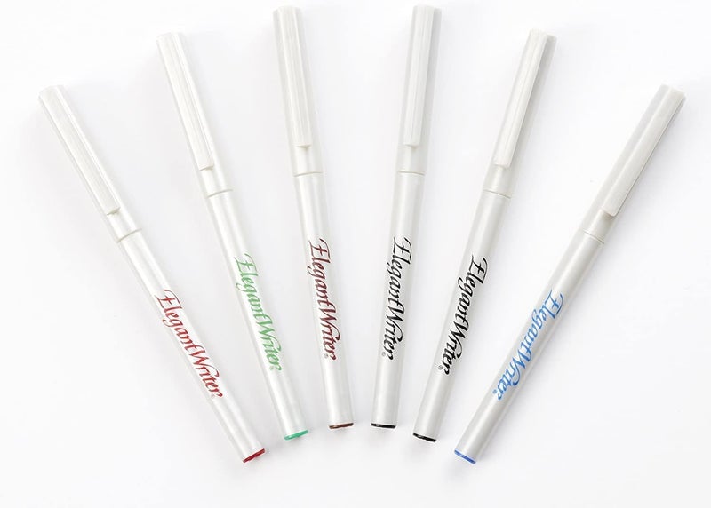 Speedball Elegant Writer 6 Fine Calligraphy Markers Set - Assorted Colors - Image 2