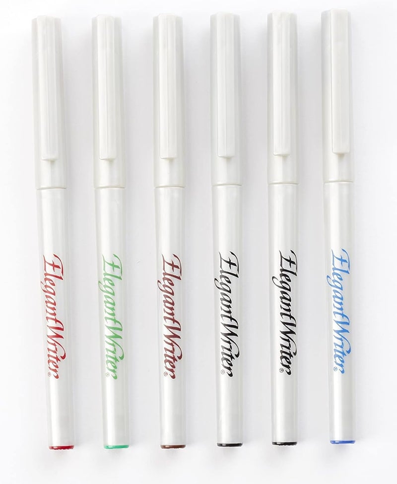 Speedball Elegant Writer 6 Fine Calligraphy Markers Set - Assorted Colors - Image 3