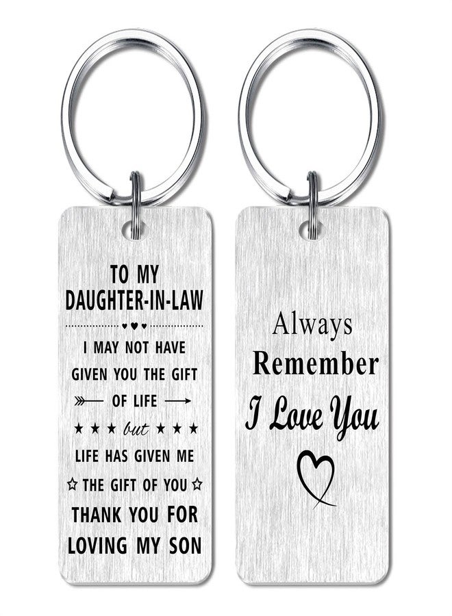 Jzxwan Daughter In Law Gifts for Christmas, Future Daughter-in-Law Wedding Day Gift Ideas, Happy Christmas Birthday Keychain for Daughters In Law - Image 1