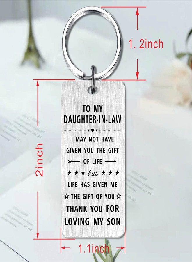 Jzxwan Daughter In Law Gifts for Christmas, Future Daughter-in-Law Wedding Day Gift Ideas, Happy Christmas Birthday Keychain for Daughters In Law - Image 3