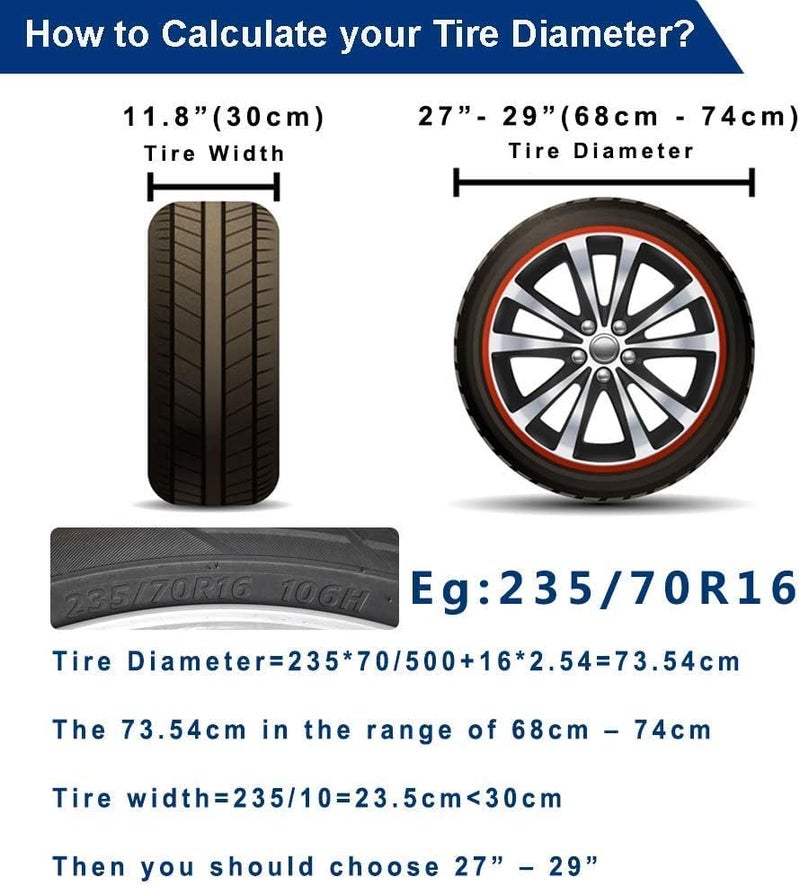 Aebitsry Tire Covers for RV Wheel, (4 Pack) Motorhome Wheel Covers Waterproof Oxford Sun UV Tires Protector for Trailer, Camper,Universal Fits 24" to 32" Car Tire Diameter (Black, 24-26) - Image 5