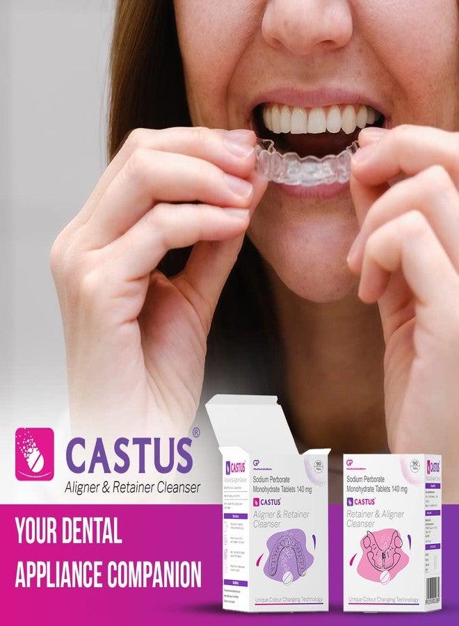 Castus Retainer & Aligner Cleaner Tablets (90 Pack) | Doctor Recommended | Sanitizes & Removes Stains | Antimicrobial Cleaning for Retainers, Aligners & Mouthguards | Daily Oral Appliance Care - Image 5
