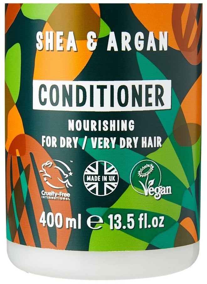 Faith in Nature Natural Shea & Argan Conditioner, Nourishing, Vegan & Cruelty Free, Parabens and SLS Free, for Normal to Dry Hair, 400ml  - Image 1
