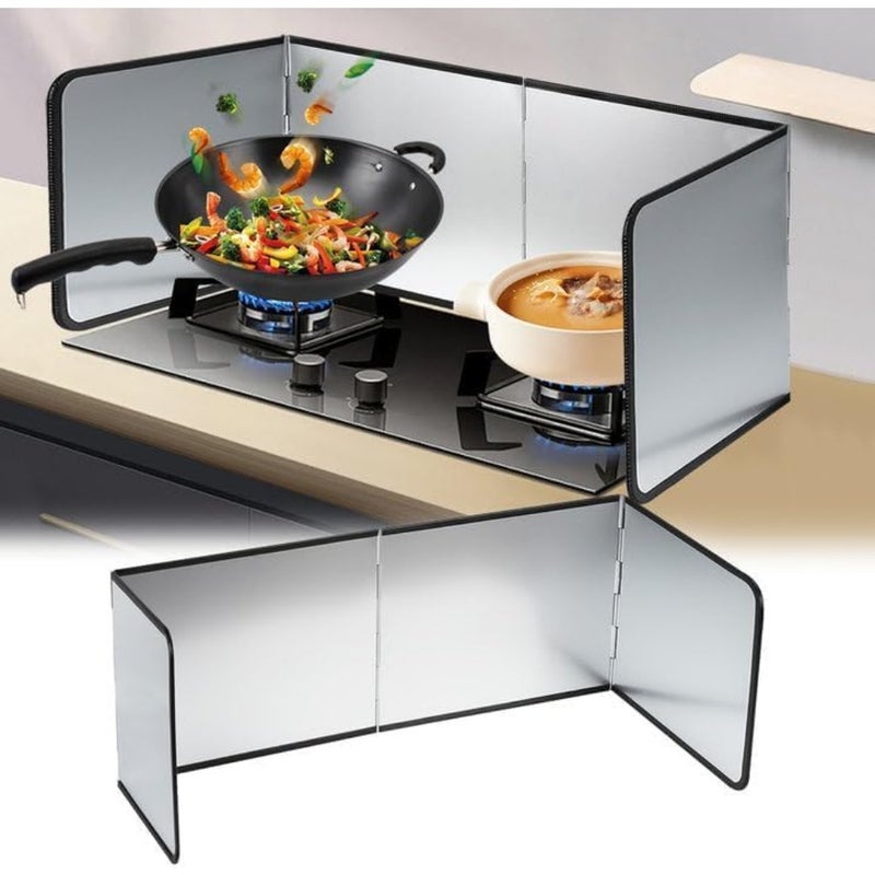 Portable Splatter Guard Splatter Shield for Cooking Nonstick Oil Splash Guard Back Splatter Screen For Frying Stove Backsplash Guard kitchen - Image 2