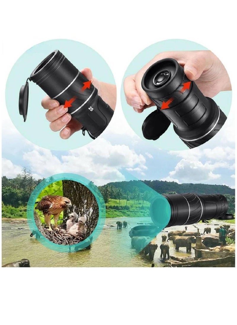 GENNEXT - Monocular Telescope 16X25 Monocular Waterproof High Definition Telescope Spotting Scope Phone Photography Adapter For Bird Watching Scenery Monocular Only - Image 1