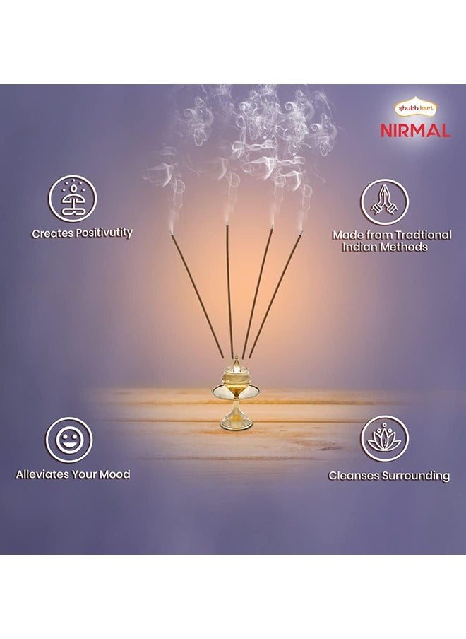Nirmal 5 in 1 Agarbatti Zipper Pack 150grams - 9 Inch Long Sticks (Pack of 2)– 22.86cm Long Sticks (Combo of 2)|Rose, Mogra, Chandan, Kasturi & Raatrani Fragrance| Charcoal Free  - Image 5