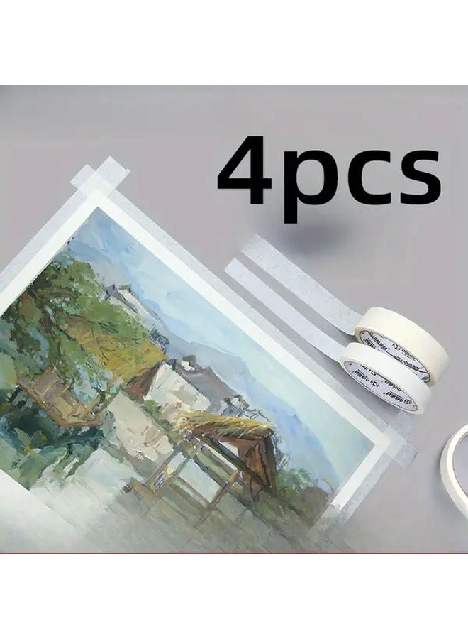 4pcs M Model Artist Tape Medium Adhesion 0.94 0.71 0.41 Inch Widths Watercolor - Image 2