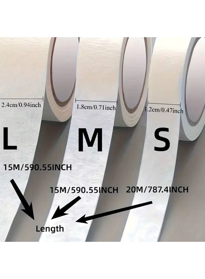 4pcs M Model Artist Tape Medium Adhesion 0.94 0.71 0.41 Inch Widths Watercolor - Image 4