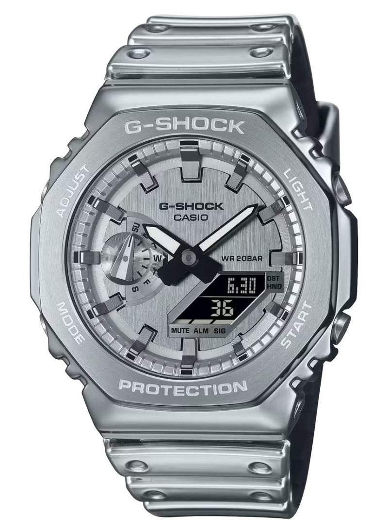 G-SHOCK G-SHOCK G-STEEL FINE METALLIC SERIES Silver Men's Watch Analog-Digital - GM-2100YM-8ADR  - Image 1