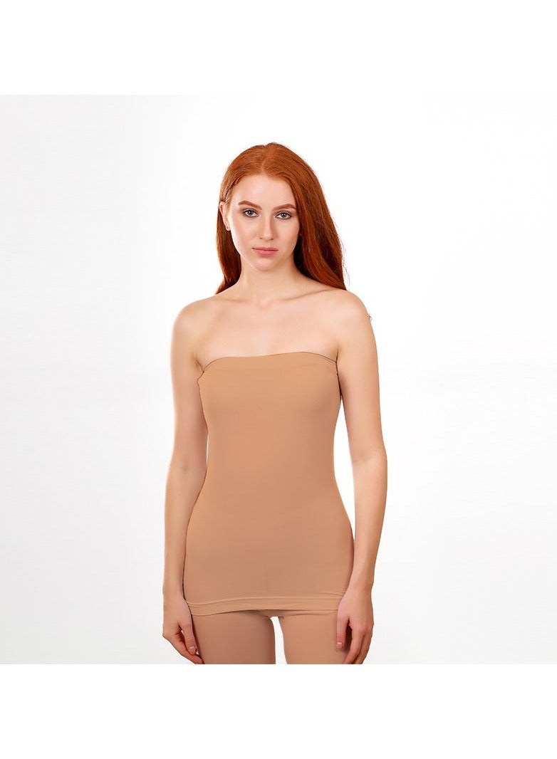 Selina Wear Selina Wear Women's Long Strapless - Top Strapless Stretchable Long, Women's Seamless Strapless Crop Top  - Image 4