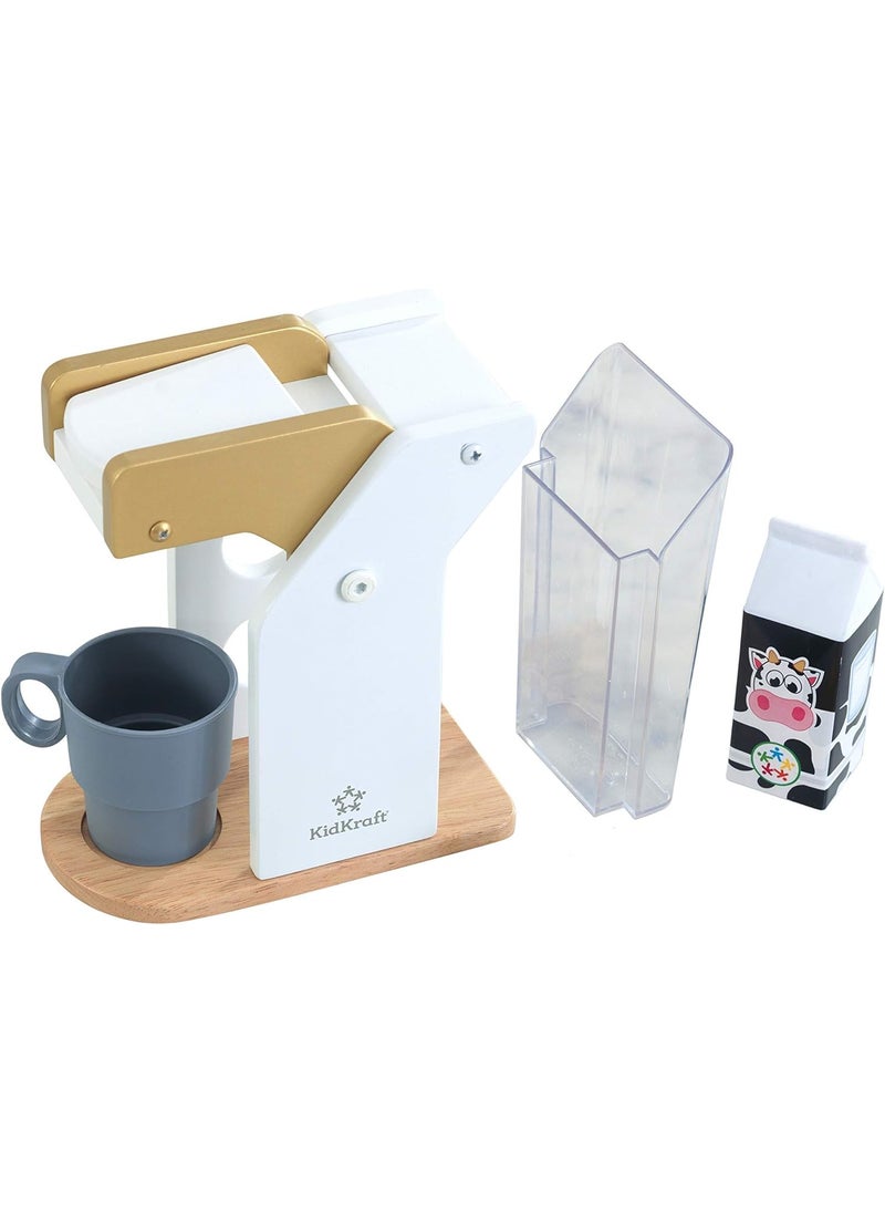 KidKraft KidKraft Metallic Toy Coffee Maker with Capsules Accessory for Kids Kitchen Wooden Kitchen Appliance Set Kids Play Accessories Toys 53538  - Image 4