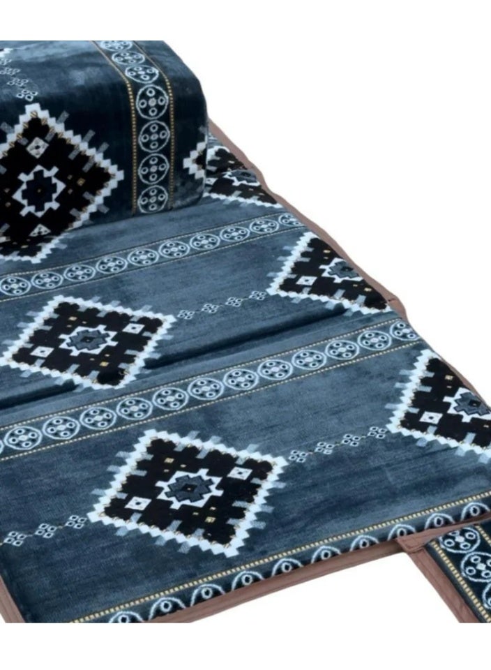 سمارت هوم طقم مقاعد أرضي للتخييم من هيريتيج، مكون من 8 قطع، مناسب للسفر والمشي لمسافات طويلة والحديقة، مكون من 4 قطع، بمقاس 200×80×5 سم، مع 4 أراجيح - Image 2