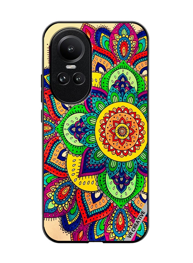 VR CREATIVE Protective Case Cover For Oppo Reno 10 Pro Mandala Design Multicolour - Image 1