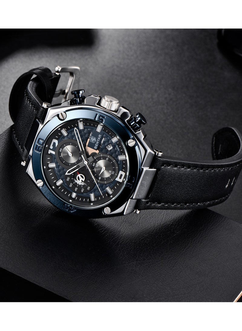 BENYAR Men's Watches Original Quartz Movement Leather Waterproof Luxury Elegant Business Gifts Watches for Men - Image 4