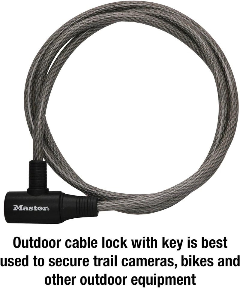 MasterLock Cable Lock, Keyed Bike Lock, 6 ft. Long, 8154DPF - Image 2