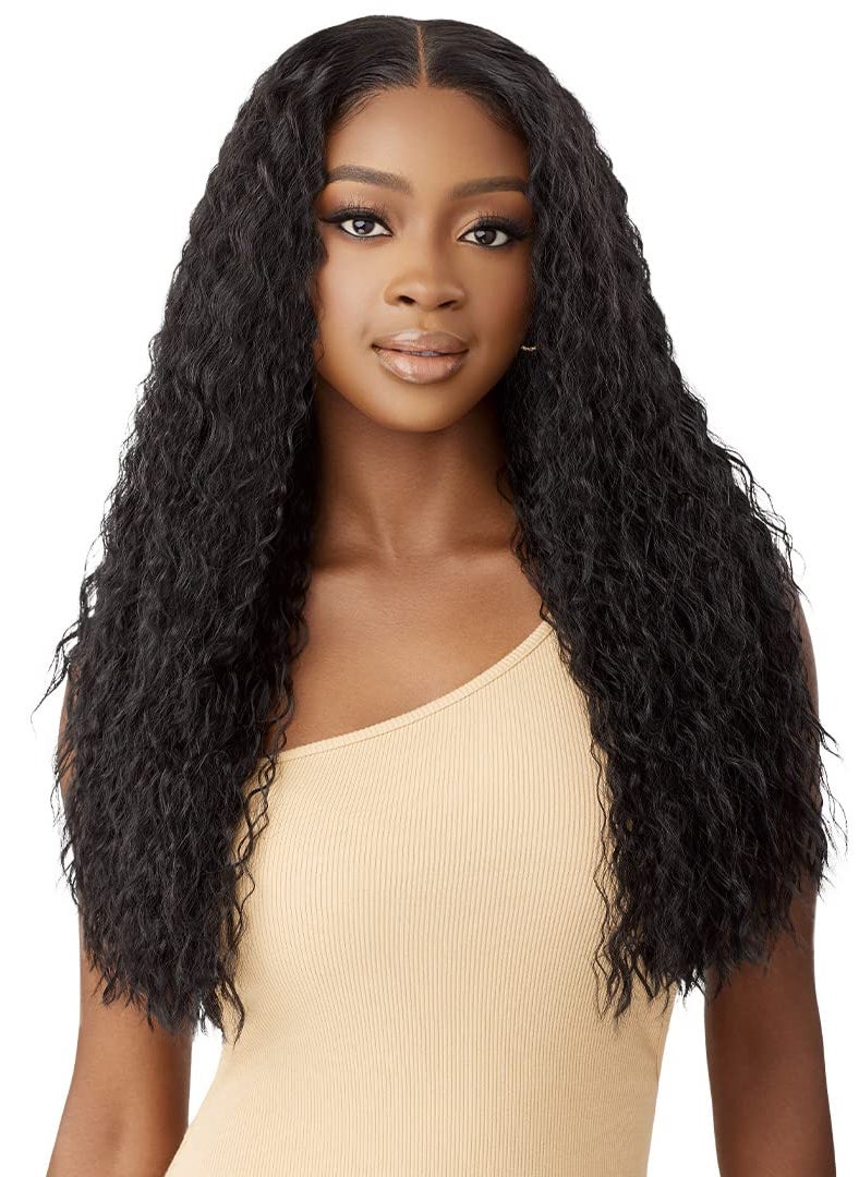 Outre - Outre - 5x5 Lace Closure Wig - Human Hair Blend - Peruvian Water Wave 24" (PLATINUM BLONDE 613) - Image 1